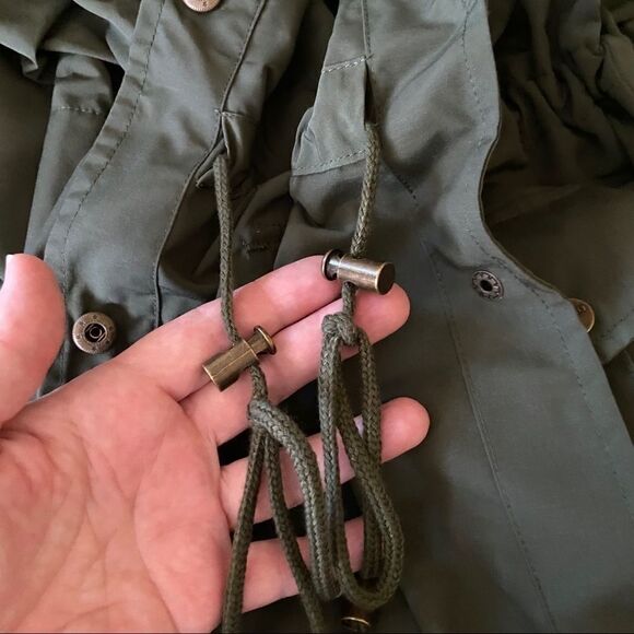 Sanctuary Olive Trench Drawstring Jacket M - Picture 11 of 14